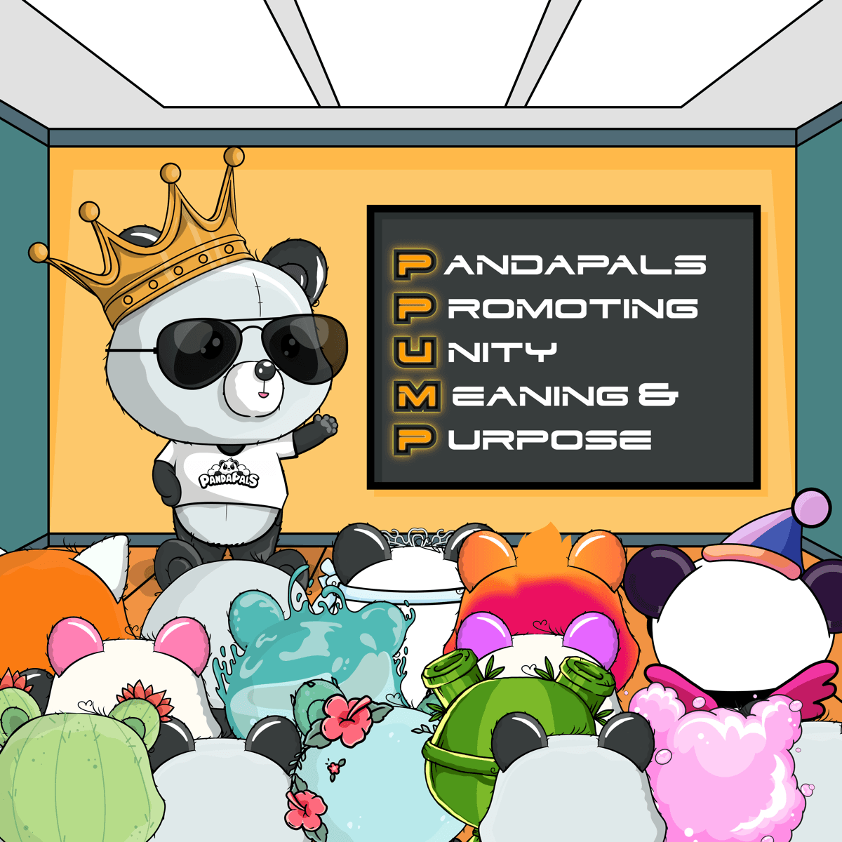 PicoPanda explaining that PPUMP means PandaPals Promoting Unity, Meaning, and Purpose